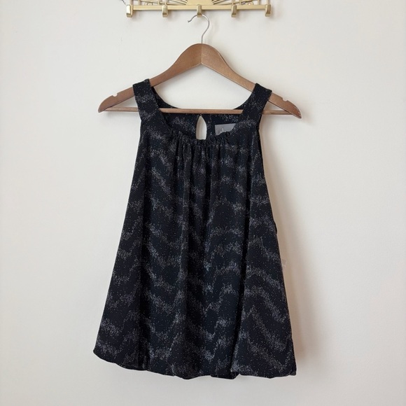 Anthropologie Carly Shimmer Tank Top Small Black Silver NEW NWT - Picture 12 of 12